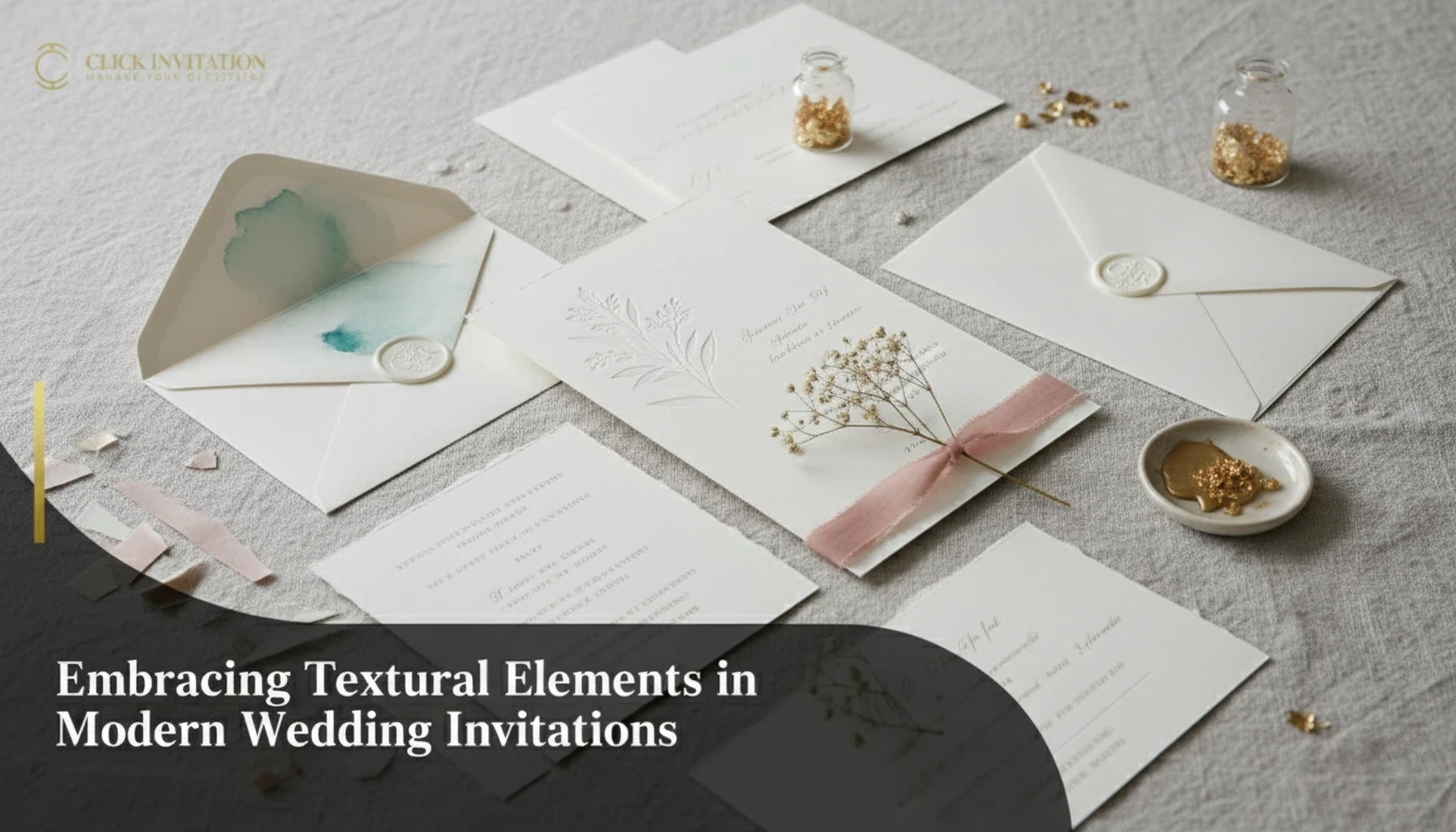 Embracing Textural Elements in Modern Wedding Invitations