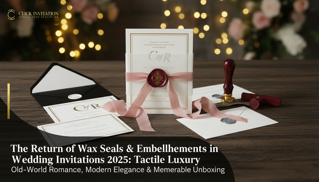 The Return of Wax Seals & Embellishments in Wedding Invitations 2025: Tactile Luxury