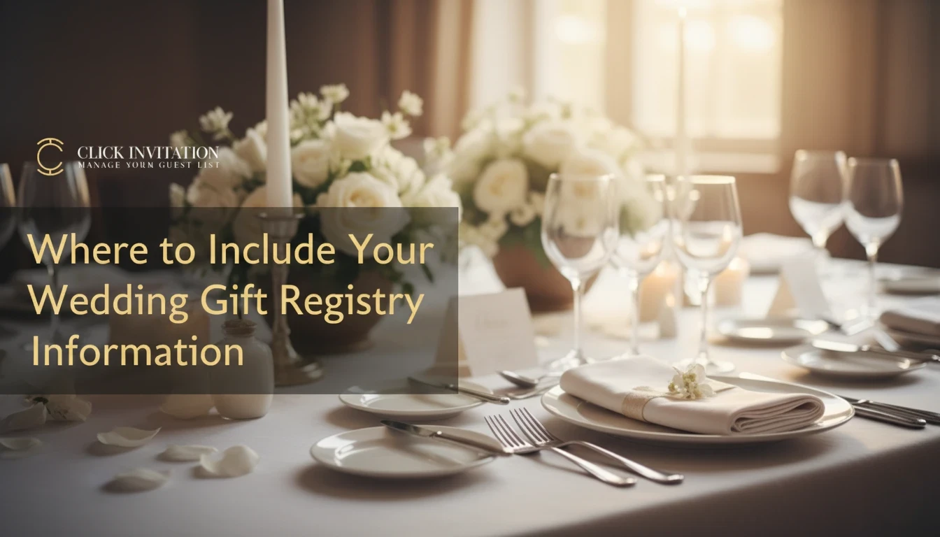 Where to Include Your Wedding Gift Registry Information