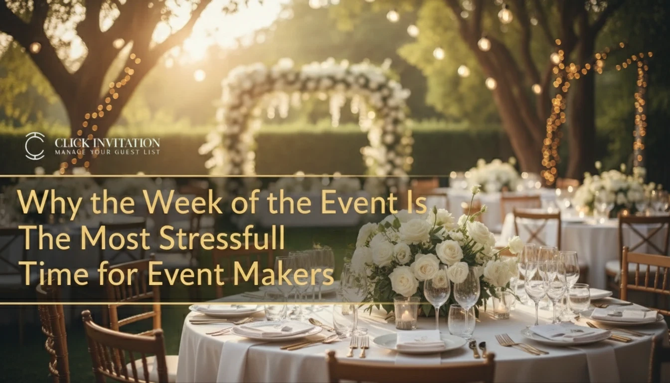 Why the Week of the Event Is the Most Stressful Time for Event Makers