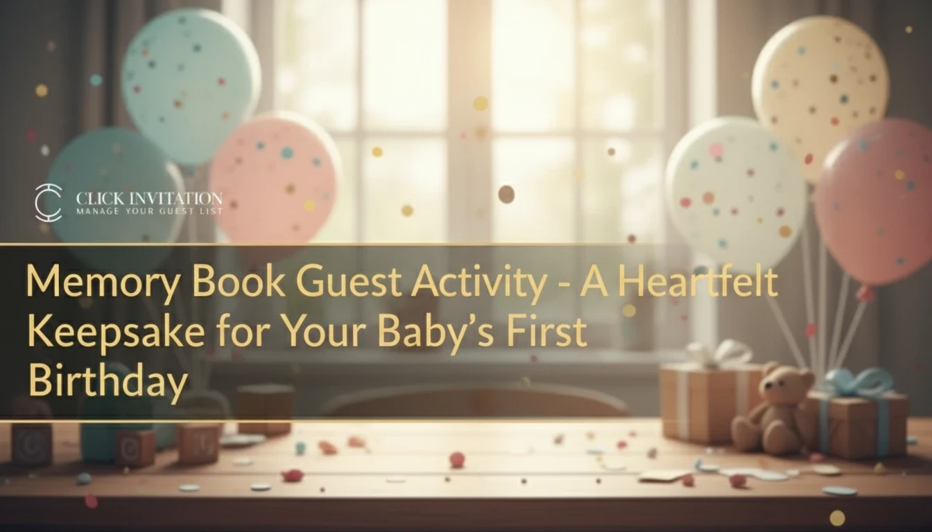 Memory Book Guest Activity – A Heartfelt Keepsake for Your Baby’s First Birthday