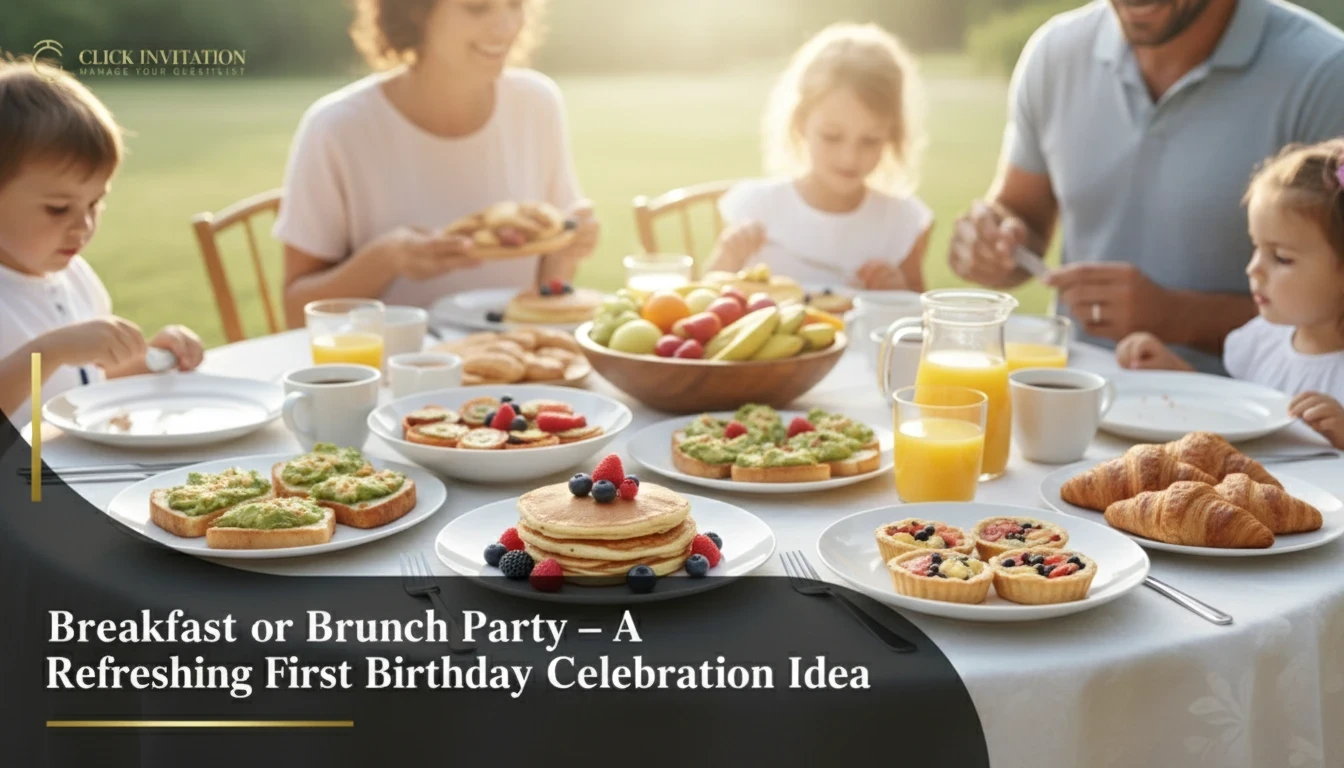Breakfast or Brunch Party – A Refreshing First Birthday Celebration Idea