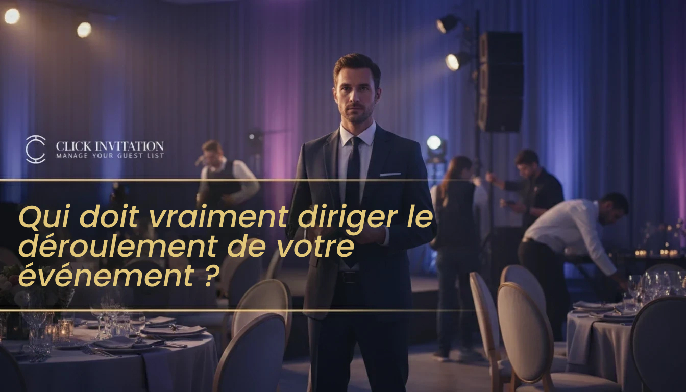 Qui doit vraiment diriger le déroulement de votre événement ?