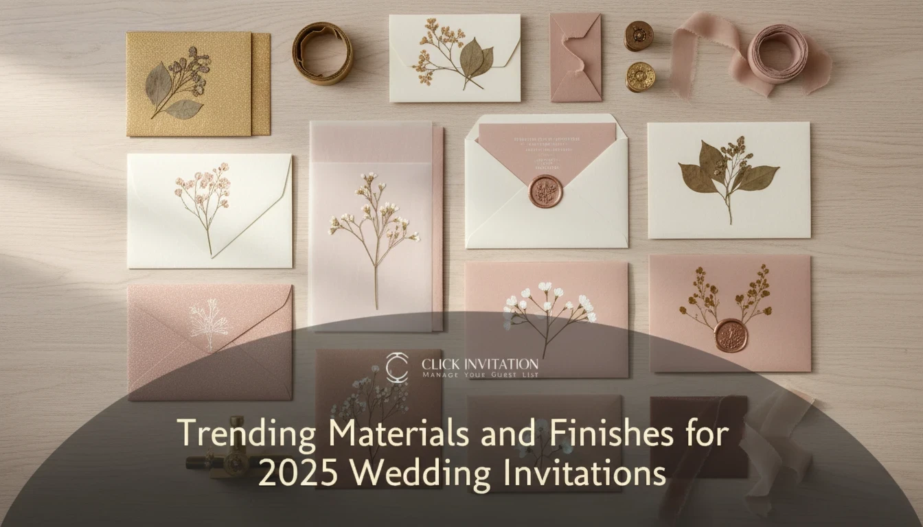 Trending Materials and Finishes for 2025 Wedding Invitations