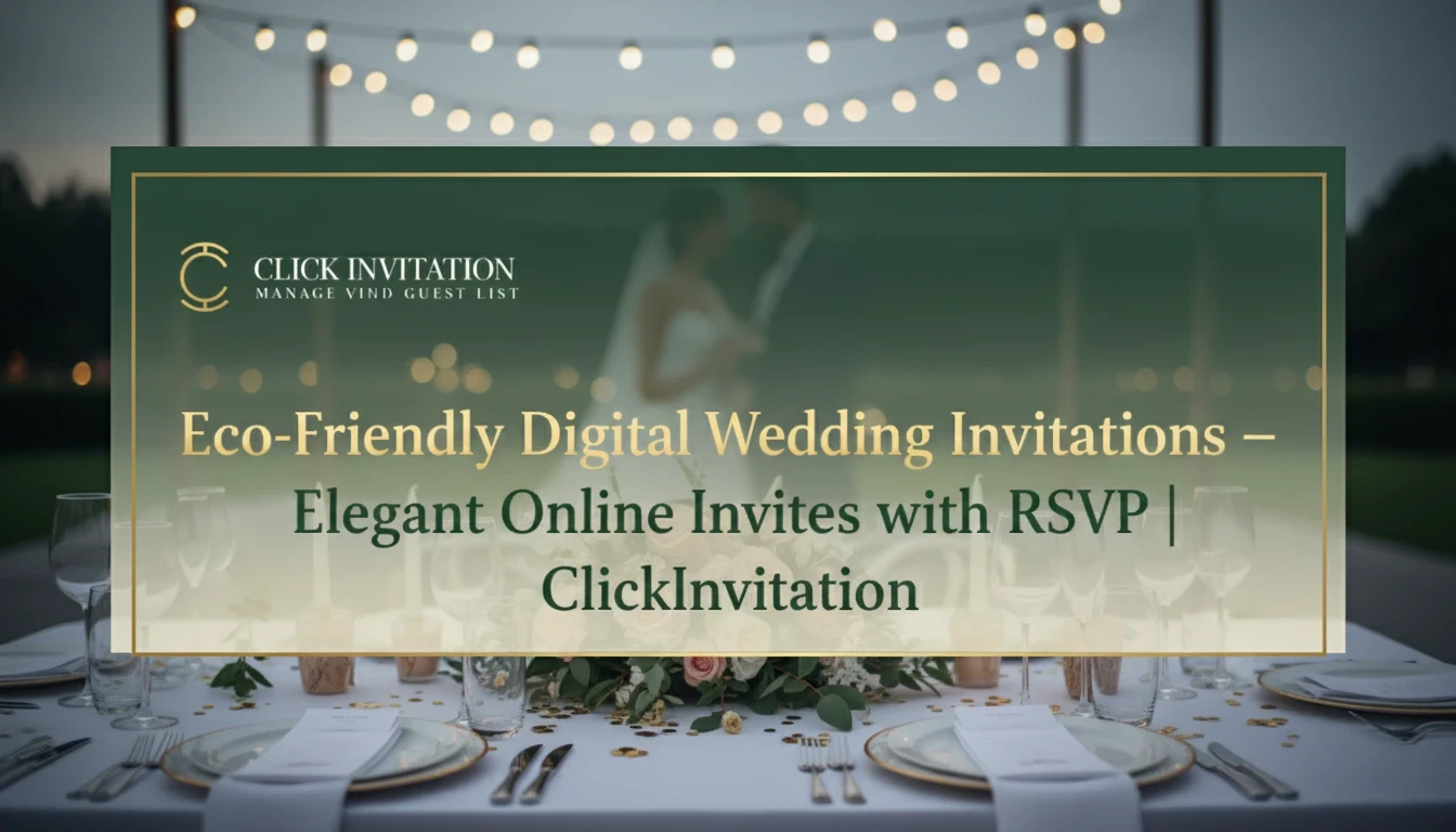 Eco-Friendly Digital Wedding Invitations – Elegant Online Invites with RSVP | ClickInvitation