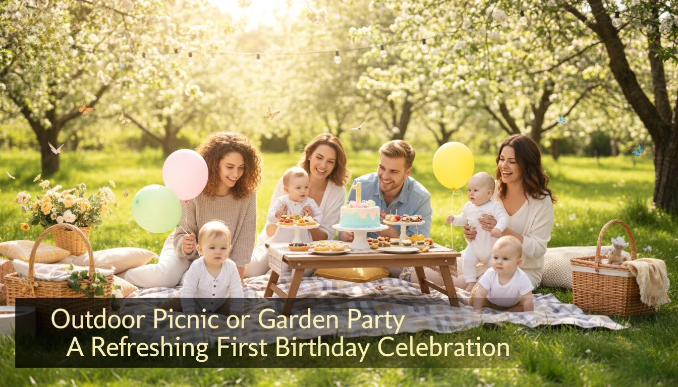 Outdoor Picnic or Garden Party – A Refreshing First Birthday Celebration