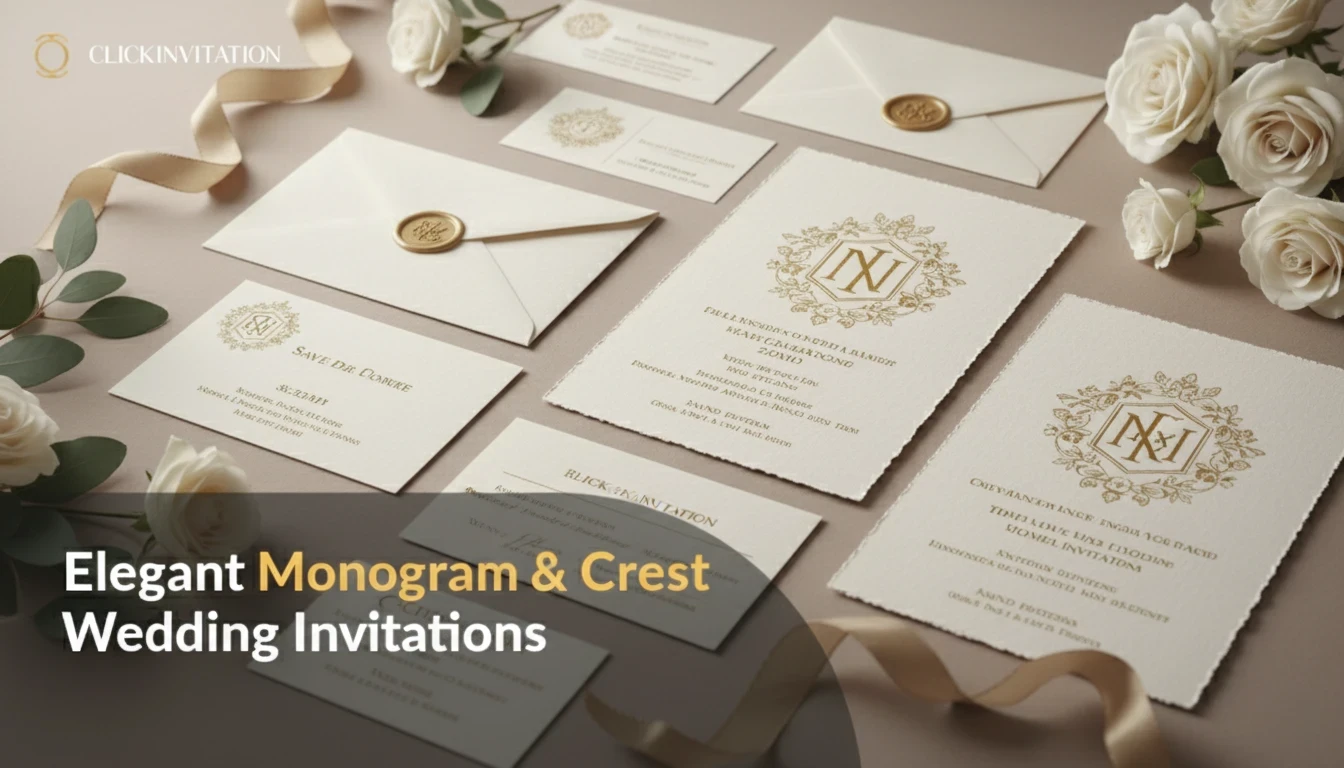 Elegant Monogram & Crest Wedding Invitations: Personalization Trend for 2025
