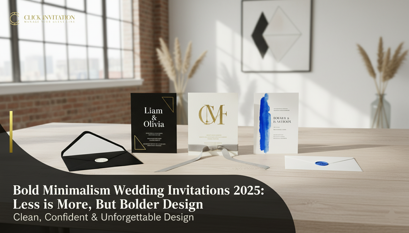 Bold Minimalism Wedding Invitations 2025: Less is More, But Bolder