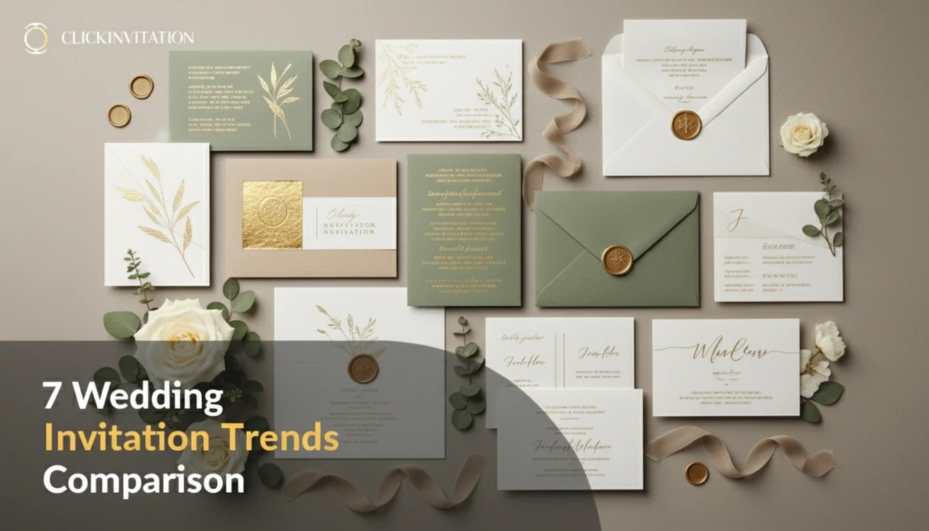 7 Wedding Invitation Trends Comparison