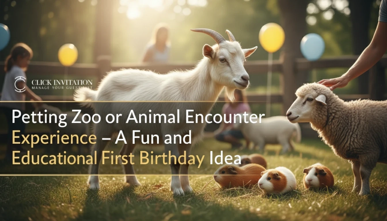 Petting Zoo or Animal Encounter Experience – A Fun and Educational First Birthday Idea