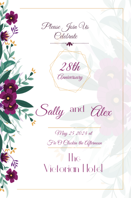 Aniversary invitation template