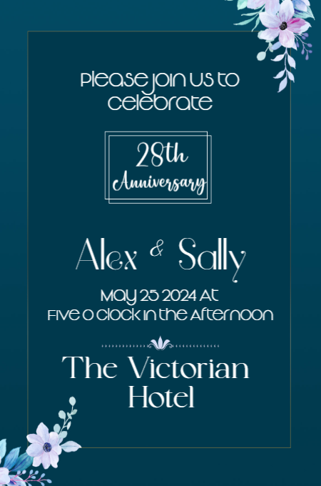 Anniversary 11 invitation template