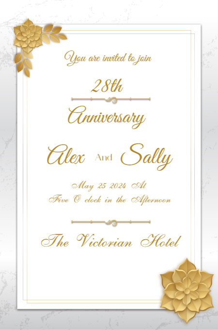 Anniversary 19 invitation template