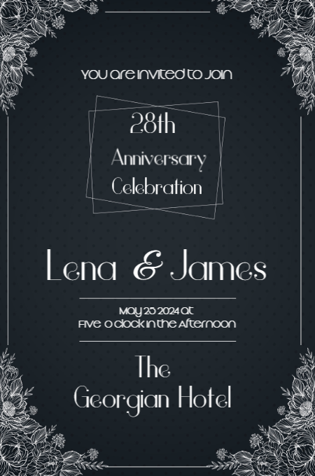 Anniversary 2 invitation template