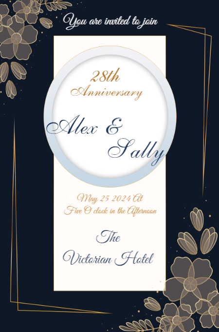 Anniversary 20 invitation template