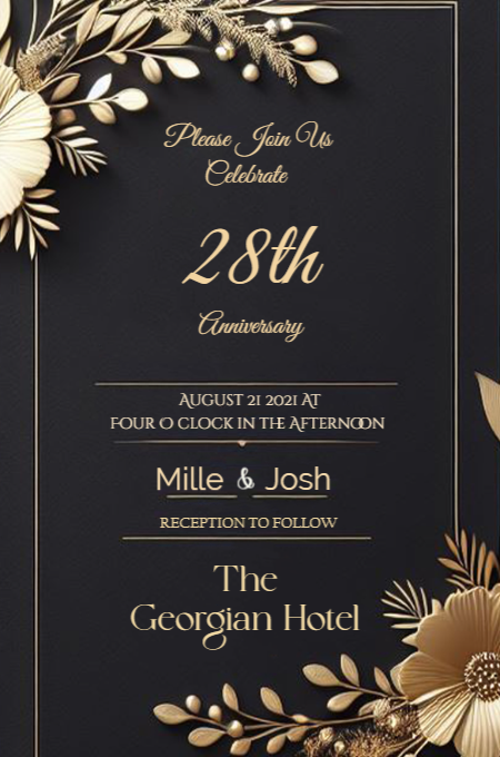 Anniversary 26 invitation template