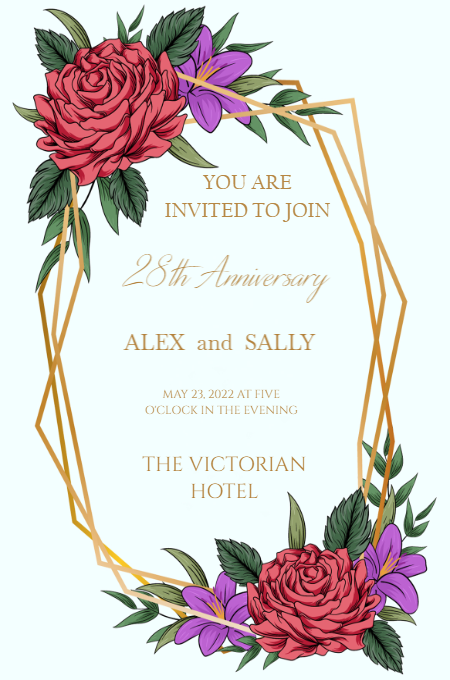 Anniversary 33 invitation template