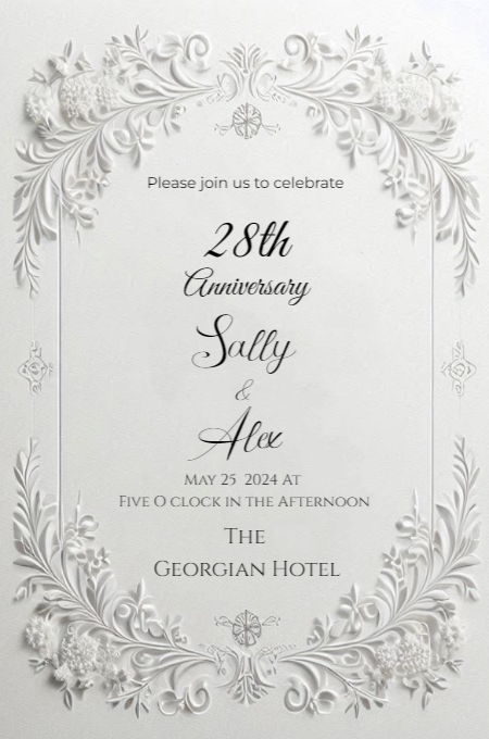 Anniversary 37 invitation template