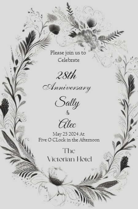 Anniversary 39 invitation template