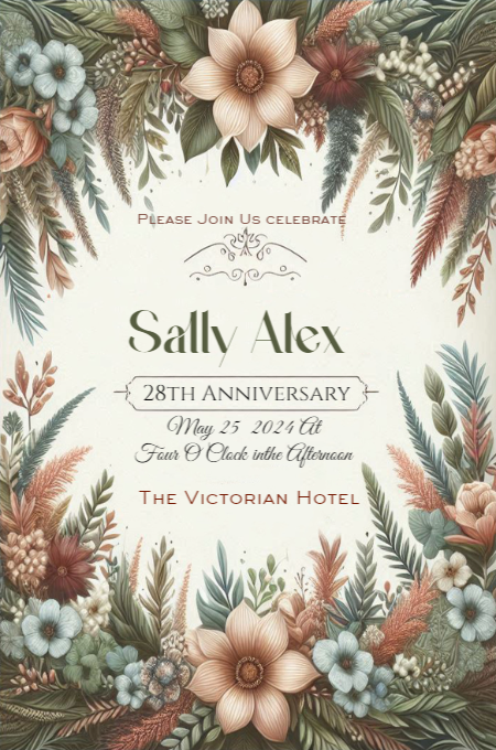 Anniversary 41 invitation template