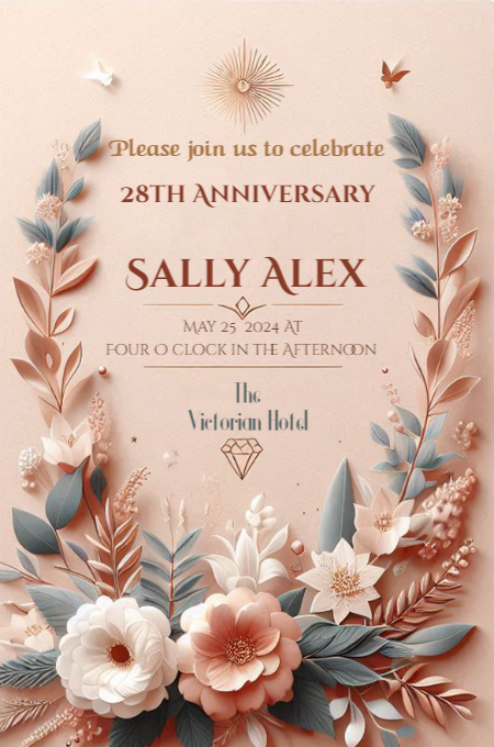 Anniversary 43 invitation template