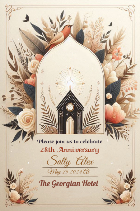 Anniversary 45 invitation template