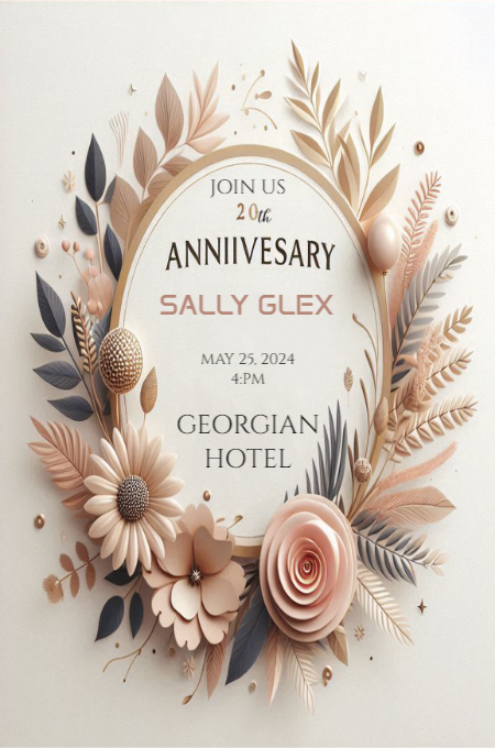 Anniversary 58 invitation template