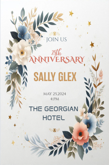 Anniversary 60 invitation template