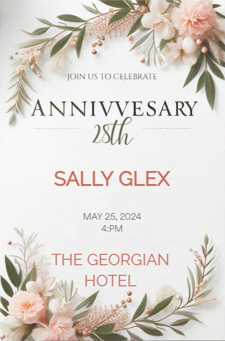 Anniversary 61 invitation template