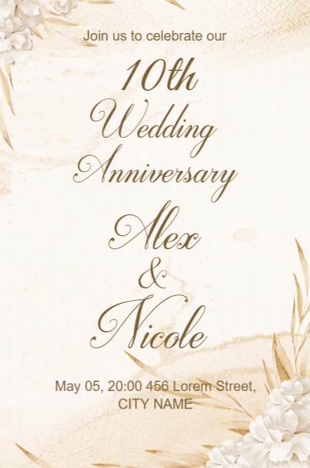 Anniversary 75 invitation template