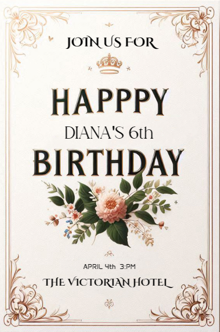 BIRTHDAY 23 invitation template