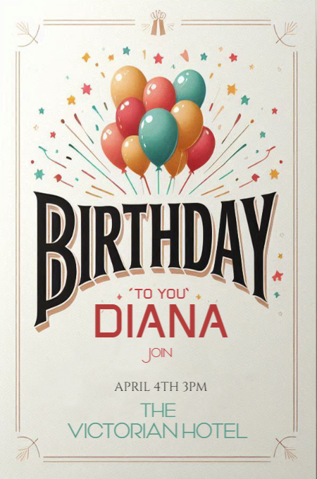BIRTHDAY 28 invitation template