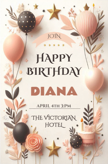 BIRTHDAY 39 invitation template