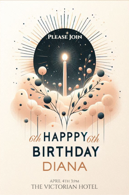 BIRTHDAY 48 invitation template