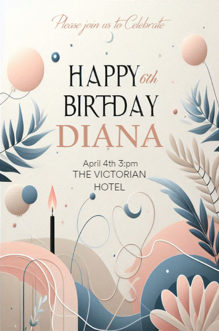 BIRTHDAY 49 invitation template