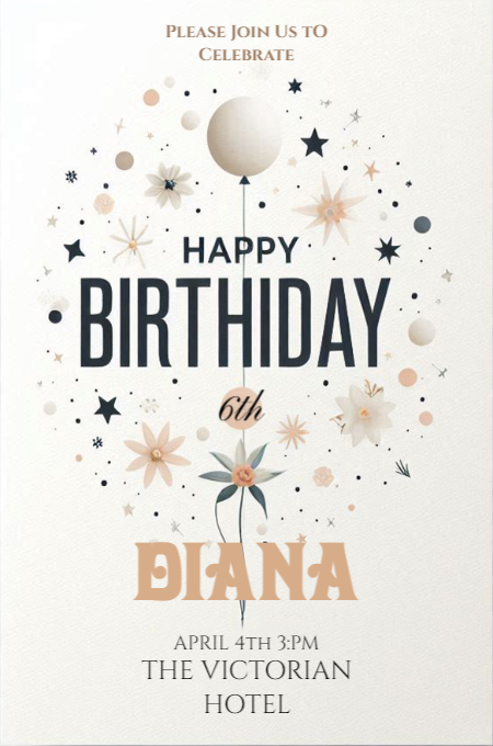 BIRTHDAY 50 invitation template