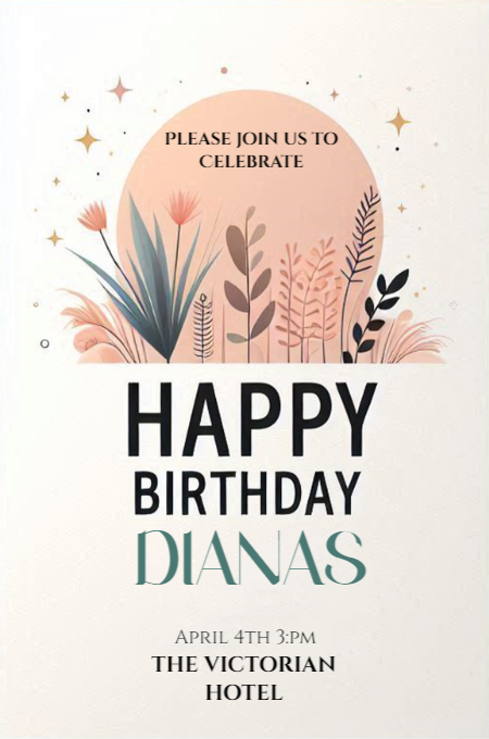 BIRTHDAY 51 invitation template