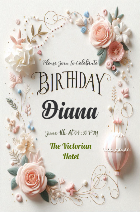 BIRTHDAY 53 invitation template