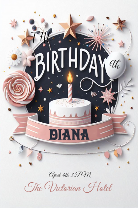 BIRTHDAY 58 invitation template