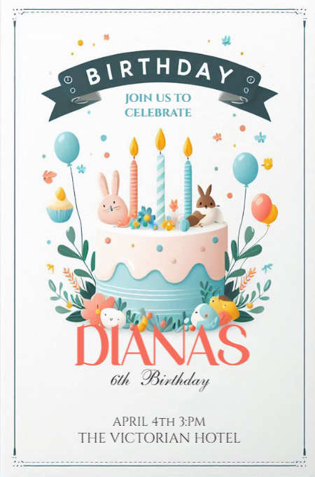 BIRTHDAY 63 invitation template