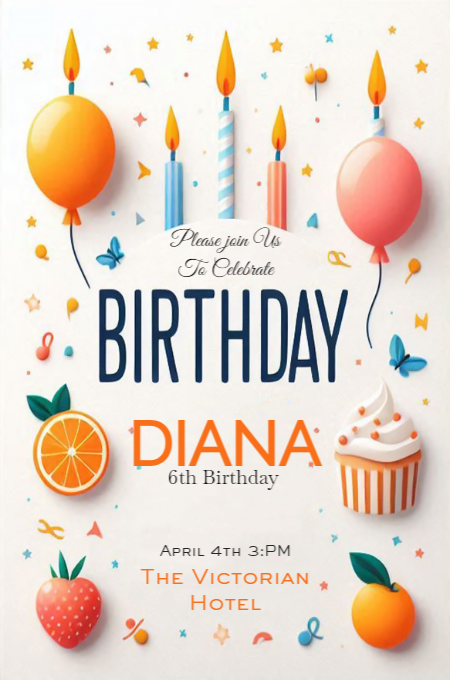 BIRTHDAY 65 invitation template