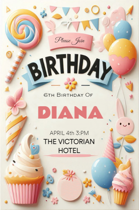 BIRTHDAY 71 invitation template