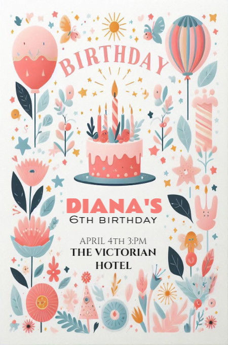 BIRTHDAY 73 invitation template