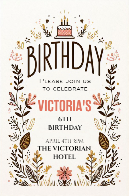 BIRTHDAY 76 invitation template