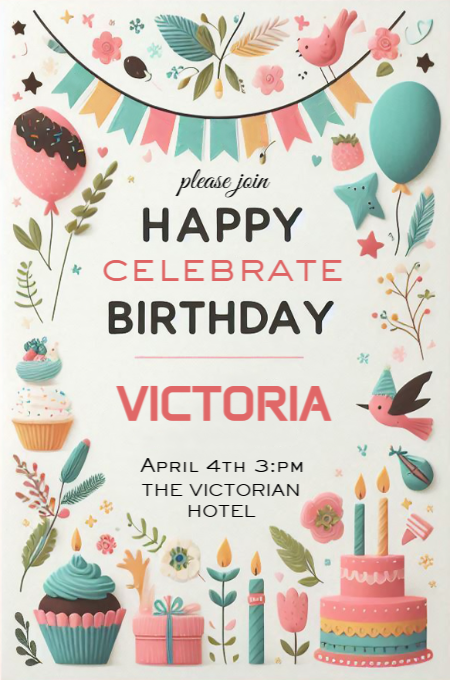 BIRTHDAY 79 invitation template