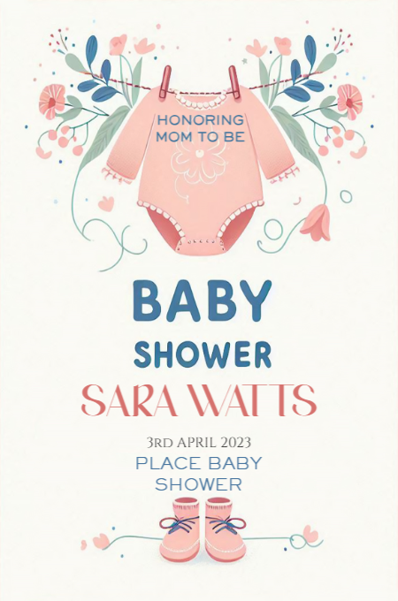 Baby Shower 104 invitation template