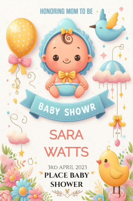 Baby Shower 114 invitation template