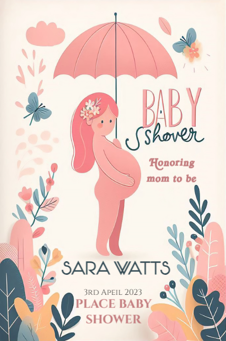 Baby Shower 115 invitation template