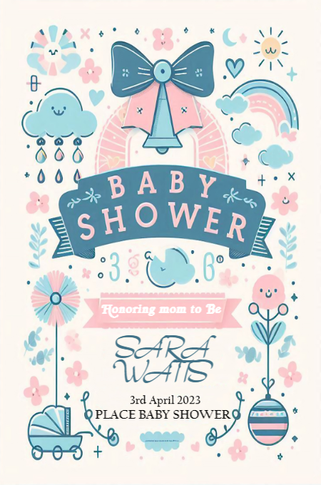 Baby Shower 116 invitation template