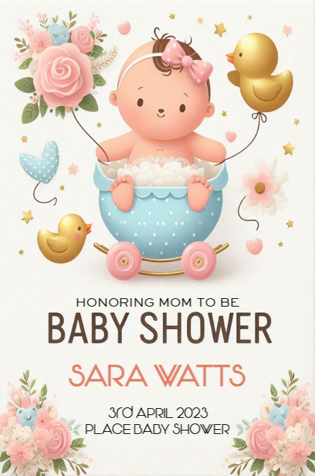 Baby Shower 121 invitation template